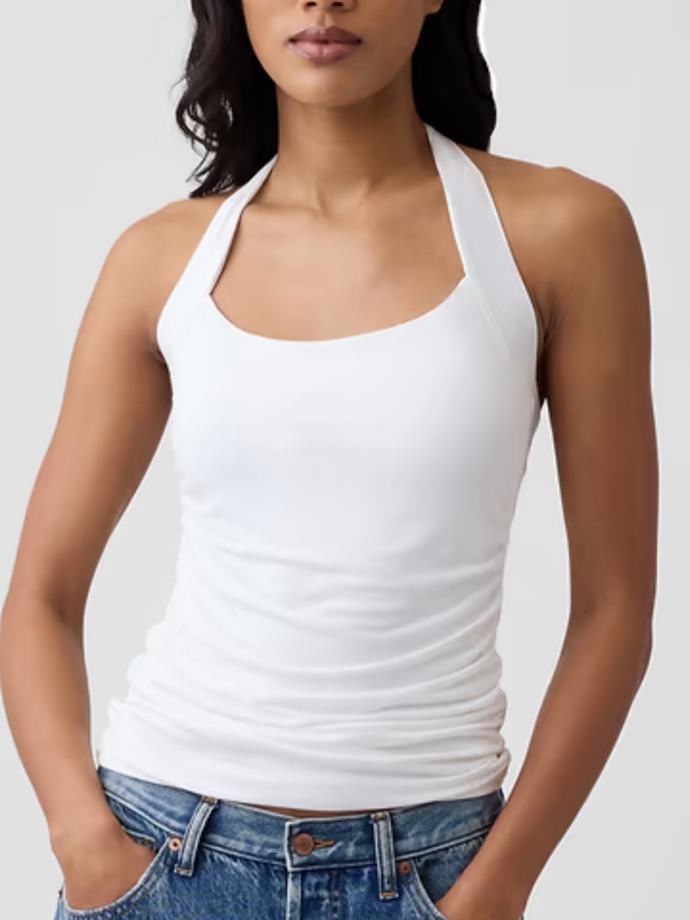 GAP White Halter-Style Tank Top